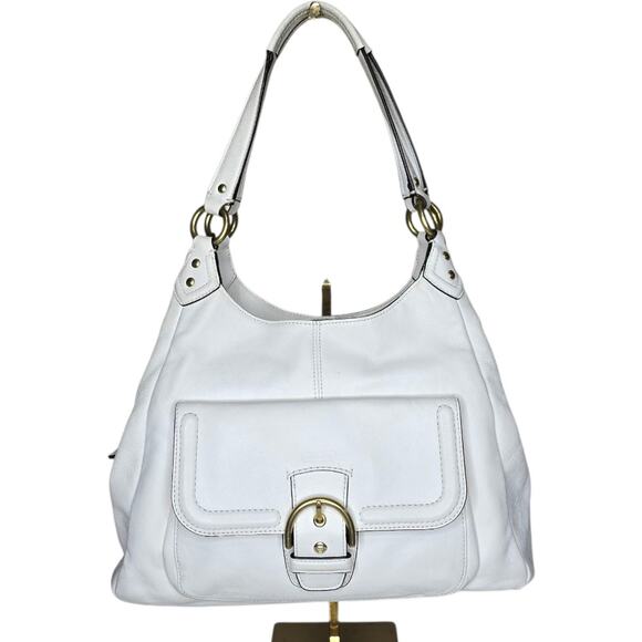 Coach Campbell Large Hobo White Leather F24686 - Picture 1 of 15